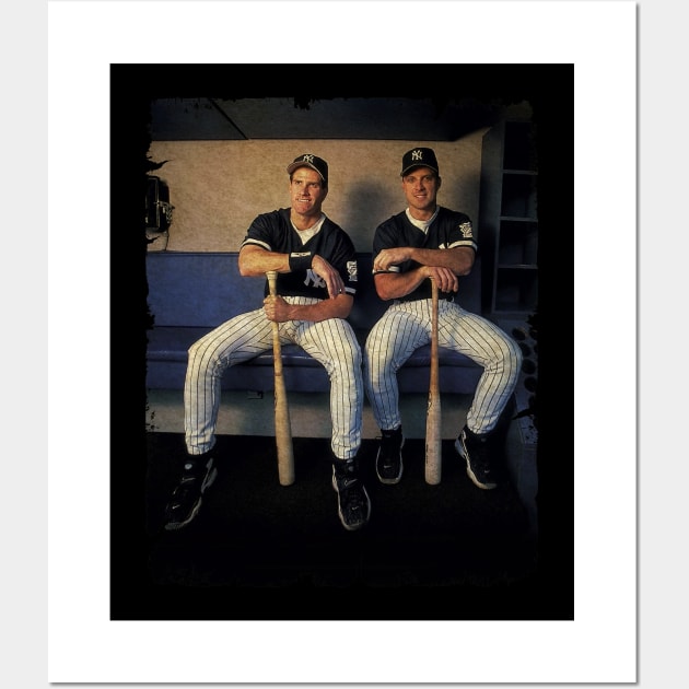 Paul O'Neill and Tino Martinez in New York Yankees Wall Art by SOEKAMPTI